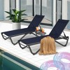 Kozyard Patio Chaise Lounge Chair Full Aluminum Reclining Adjustable Chair for Poolside Sunbathing Beach, - 2 of 4