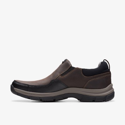 Clarks Mens Walpath Step Dark Brown Leather Shoes 10 Medium — фото 2