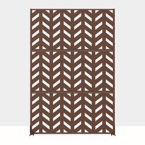 SpassWay 72"H 47"W Outdoor Metal Garden Trellis Privacy Screen Lattice Panel Indoor Room Divider - 1 of 4