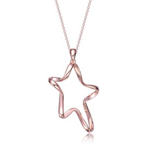 Guili Sterling Silver Star Pendant Necklace with Gold Accents, Inspired by the Night Sky, Offering a Dazzling and Captivating Look - 1 of 3