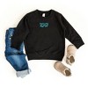 The Juniper Shop Embroidered Choose Happy Smiley Face Toddler Graphic Sweatshirt - 2 of 3