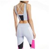 Reebok Womens Colorblock Crop Training Top Basic T-Shirt - 2 of 2
