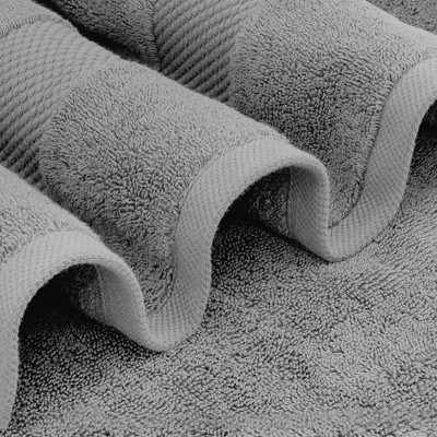 Oversized Light Gray Turkish Cotton Bath Sheets Set of 2