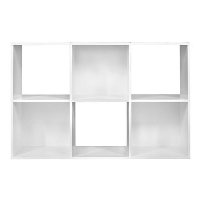 Sleek White Laminated Wood 6-Cube Organizer for Stress-Free Spaces
