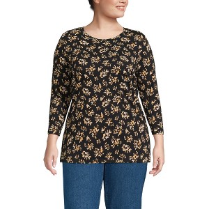 Lands' End Women's 3/4 Sleeve Cotton Supima Tunic - 1 of 3
