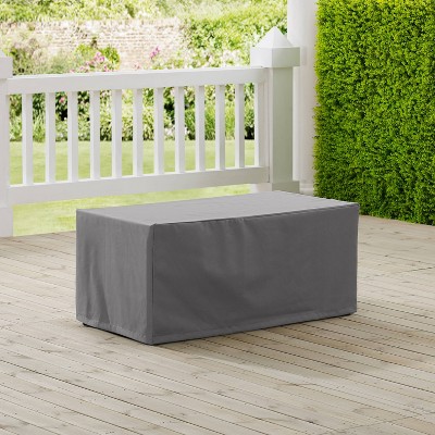 Gray Heavy-Duty Vinyl Outdoor Rectangular Table Cover