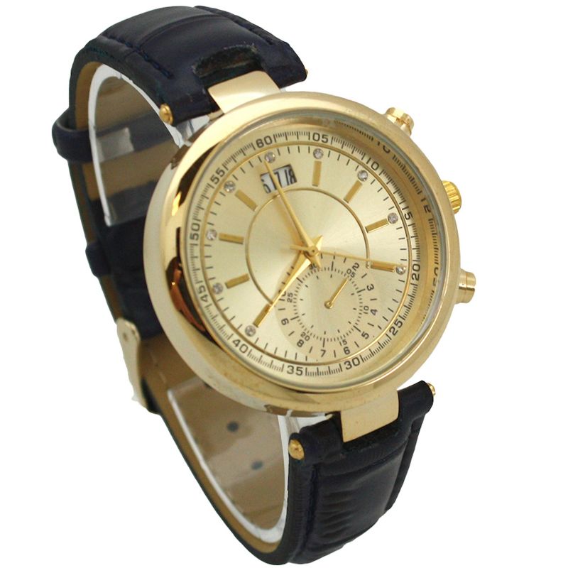 OLIVIA PRATT MULTICOLORED GOLD FACE LEATHER STRAP WATCH, 4 of 7