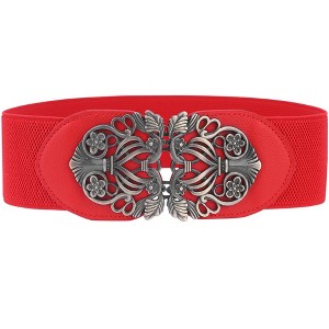 INSPIRE CHIC Knot Woven Metal Interlocking Buckle Elastic Waist Cinch Belt - 1 of 4