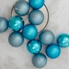 Northlight Shatterproof 4-Finish Christmas Ball Ornaments 3.25" (80mm) - Turquoise Blue - 32ct - 2 of 4