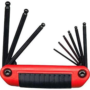 Eklind 5/64 to 1/4 in. SAE Ergo Fold 9 in 1 Ball End Hex Key Set 1 pc