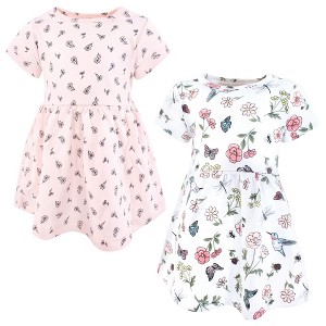 Hudson Baby Infant and Toddler Girls Cotton Dresses, Hummingbird Garden - 1 of 4
