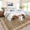 Washable Modern Bordered Non Slip Area Rugs for Living Room Dining Room, Low Pile Geometric Carpet for Home Office - 4 of 4