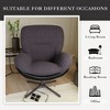 Modern Chenille Accent Chair with Faux Leather and Black Metal Base Frame-Christopher Knight Home - 3 of 4