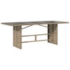 vidaXL Patio Dining Set with Cushions Table and Chair Furniture Poly Rattan - Beige and Cream Glass 6-Piece - 3 of 4
