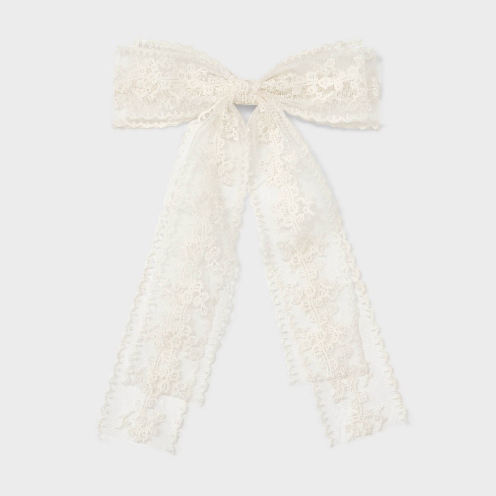 Two Layer Bow Hair Barrette - Wild Fable™ Ivory