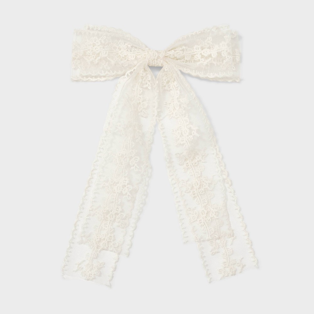 Two Layer Bow Hair Barrette - Wild Fable Ivory