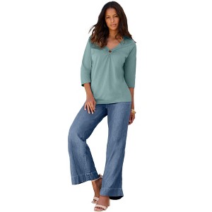 Roaman's Ultimate Keyhole V Neck Tee - 1 of 3