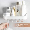 ATTOP Shower Caddy, Suction Cup Shower Caddy - No Drilling Removable Bathroom Caddy Oilproof Shower Organizer Max Hold 22lbs for Bathroom & Kitchen - 2 of 4