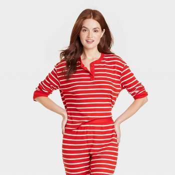 Women's Striped Matching Family Thermal Pajama Top - Wondershop™ Red