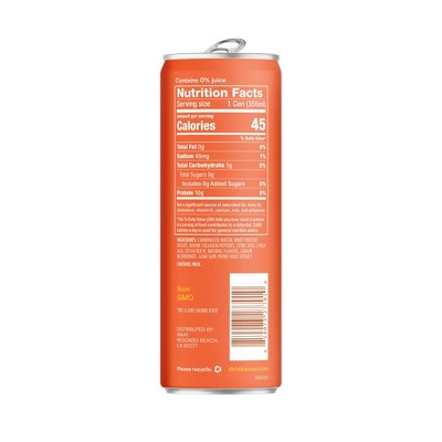 Waay Sparkling 10g Protein Clear Whey + Collagen, 0g Sugar Drink - Orange - 12oz