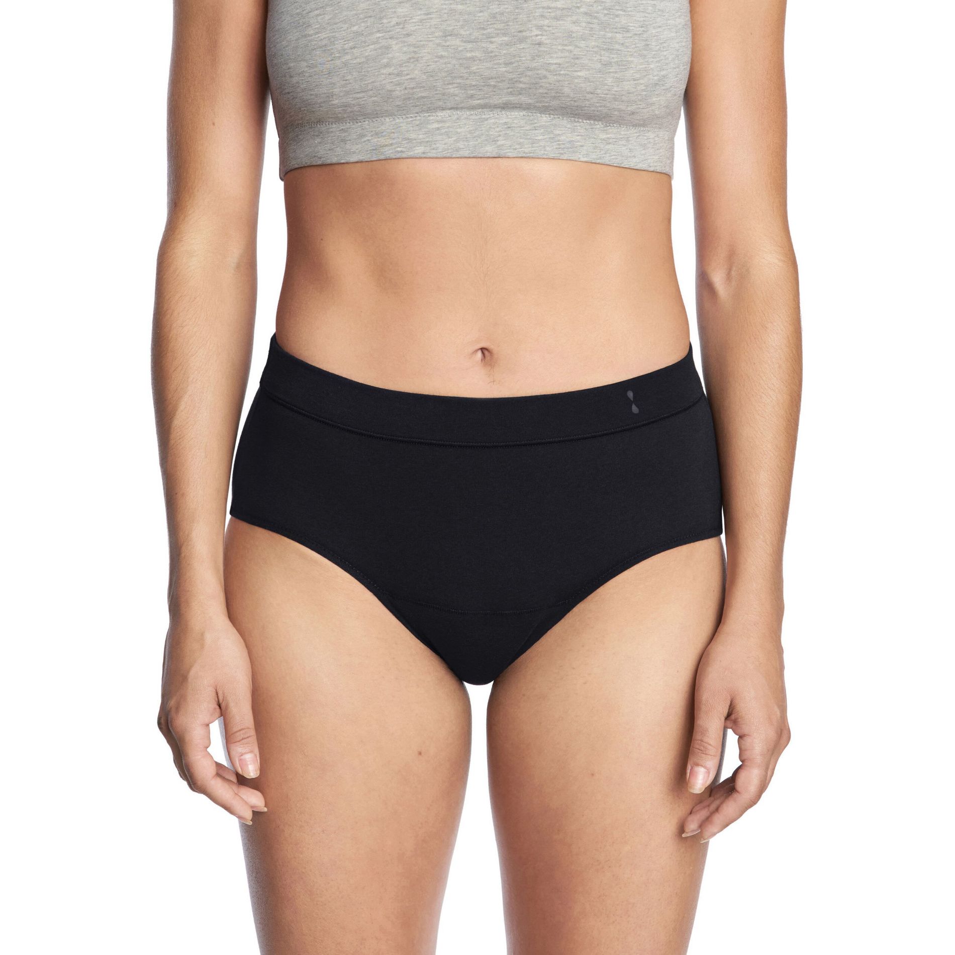 Thinx for All Women's Period Underwear - Super Absorbency - Black Briefs - Small