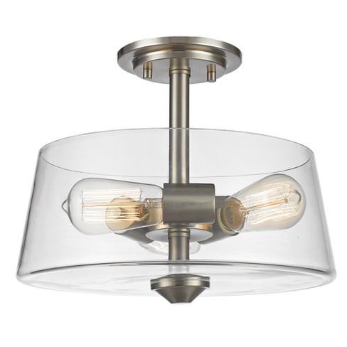 3 Light 10 Ceiling Light Semi Flush Mount Brushed Nickel Z Lite