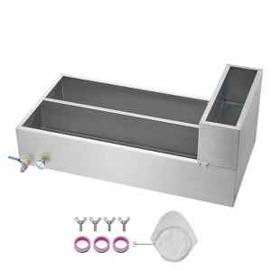 VEVOR Maple Syrup Evaporator Pan, 47 Gallon, 683 Cups of 8.8oz Maple Syrup, 2 Valves and 3 Heating Methods, 304 Stainless Steel, Silver - 1 of 4