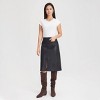 Women's Faux Leather Midi A-Line Skirt - Universal Thread™ - 4 of 4