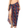 HAPPY BAY Womens Beachwear Summer Beach Wrap Skirt Swimsuit Swim Cover Up Bikini Bathing suit Beach Wraps for Women Sarong Coverups One Size Blue,Leaf - 2 of 4