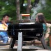 Americana Lock 'N Go Steel Lightweight Portable Outdoor Camping Charcoal Grill with Interlocking Hood & Bowl & Wooden Handle, Black - image 3 of 4