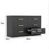 CIPACHO Modern Black 6-Drawer Dresser with Gold Handles Spacious Storage Chest for Bedroom Living Room Hallway Entryway - 2 of 4