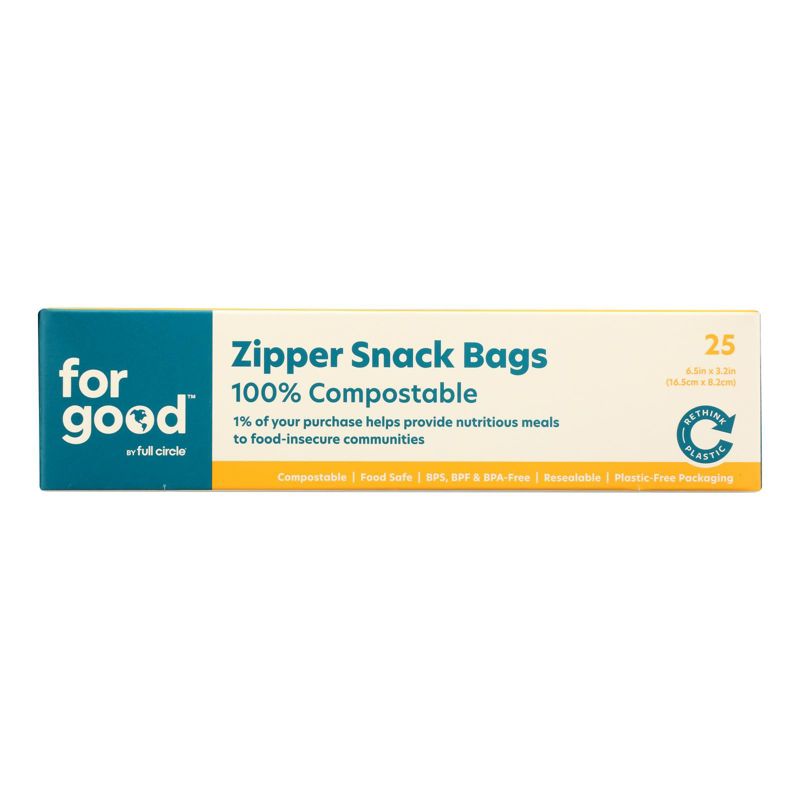 GOOD FOOD FOR GOOD Zipper Snack Bags - Case of 6/25 ct, 2 of 6