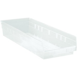 Quantum Storage Systems Economy Shelf Bin, Nesting, 23-5/8"W X 8-3/8"D X 4"H, (7) Divider Slots - 1 of 1
