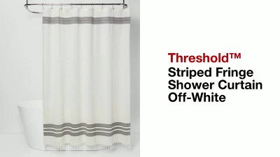 Macramé Fringe Shower Curtain Cream - Threshold™ : Target