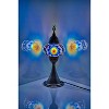 Kafthan 16 in. Handmade Elite Multicolor Snowflake Mosaic Glass Table Lamp with Brass Color Metal Base - 2 of 2