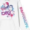 iCarly Daffodility Art Long Sleeve Adult White Hooded Sweatshirt - 3 of 4