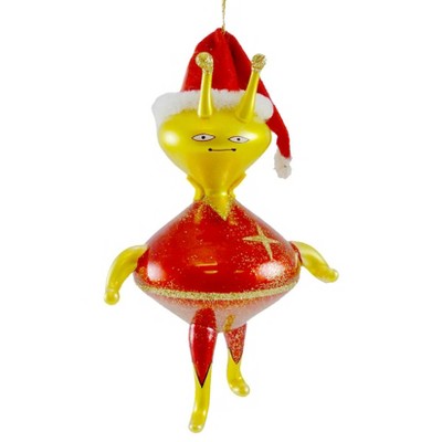 Italian Ornaments 5.75" Santa Alien Ornament Christmas Space  -  Tree Ornaments