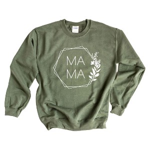 Simply Sage Market Women's Graphic Sweatshirt Mama Floral Hexagon - 1 of 3