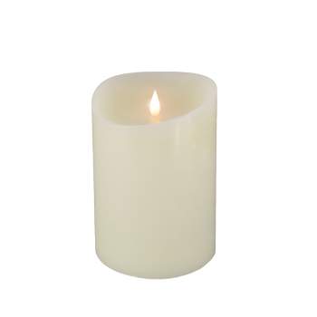 7" HGTV LED Real Motion Flameless Ivory Candle Warm White Lights - National Tree Company