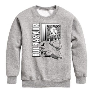 Boys' - Pokémon - Bulbasaur Anime Battle Graphic Long Sleeve Fleece Sweatshirt - 1 of 4