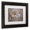 Trademark Fine Art Masters Fine Art USA License Plate Map on Metal Matted Framed Art - 3 of 4