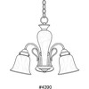 Progress Lighting Bedford 3-Light Chandelier, Brushed Nickel, Alabaster Glass Shades - 2 of 2