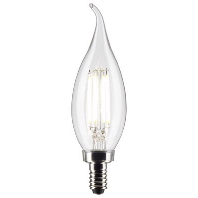 Satco Ca10 (flame Tip) E12 (candelabra) Filament Clear Led Bulb Warm ...