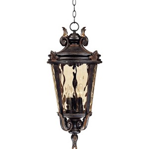 John Timberland Casa Marseille Vintage Rustic Outdoor Hanging Light Veranda Bronze Scroll 26 1/4" Champagne Water Glass for Post Exterior Barn Deck - 1 of 4