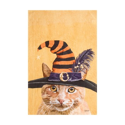 C&F Home Witch Cat Chuck Printed Flour Sack Kitchen Towel