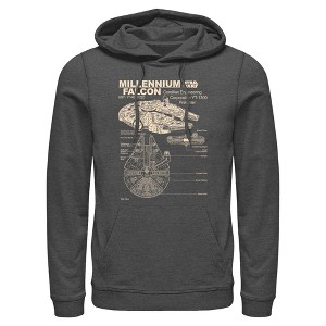 Mens Star Wars Corellian Freighter Lightweight Hoodie - 1 of 4