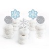 Big Dot of Happiness Winter Wonderland - Dessert Cupcake Toppers - Snowflake Holiday Party and Winter Wedding Clear Treat Picks - Set of 24 - 2 of 4
