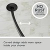 LunaLulinlk Dual Mount No Rust 50” to 72” Adjustable Curved Shower Curtain Rod, Black - 2 of 4