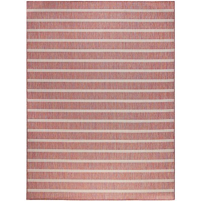 Nourison Positano Modern Stripes Flatweave Outdoor Rug