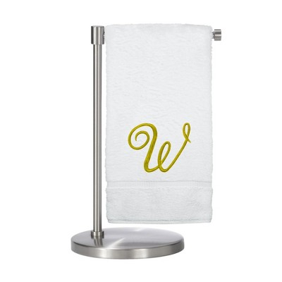 BC BARE COTTON Monogrammed Bath Towel, Personalized Gift, 27 x 54 inches - Set of 1 - White - Gold Script